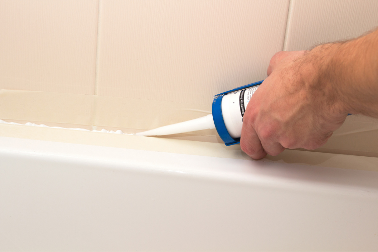 silicon filling work & glass fixing-3